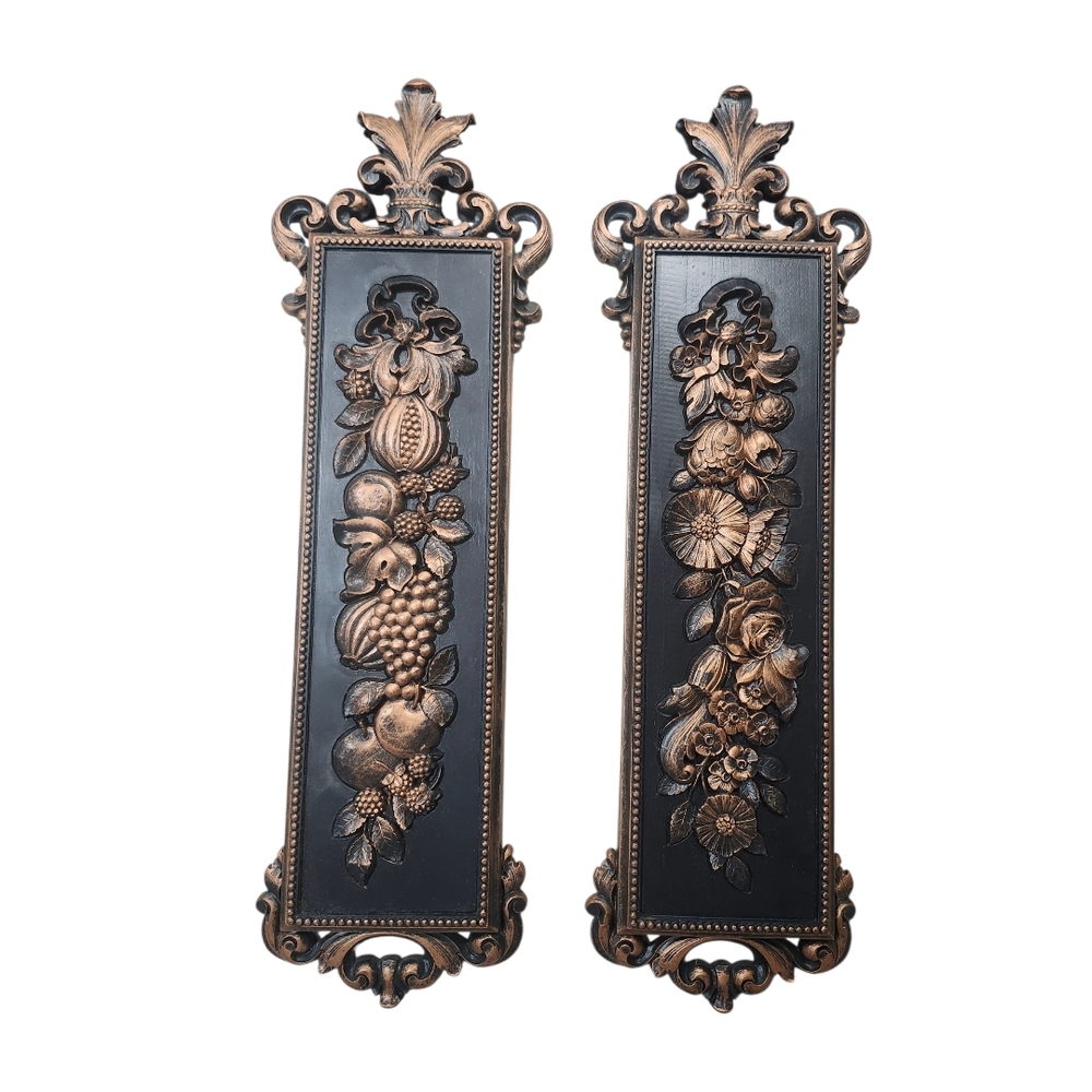 Vintage 1970s Syroco Coppercraft Guild Dart IND Wall Hanging, Plaque,GOTH